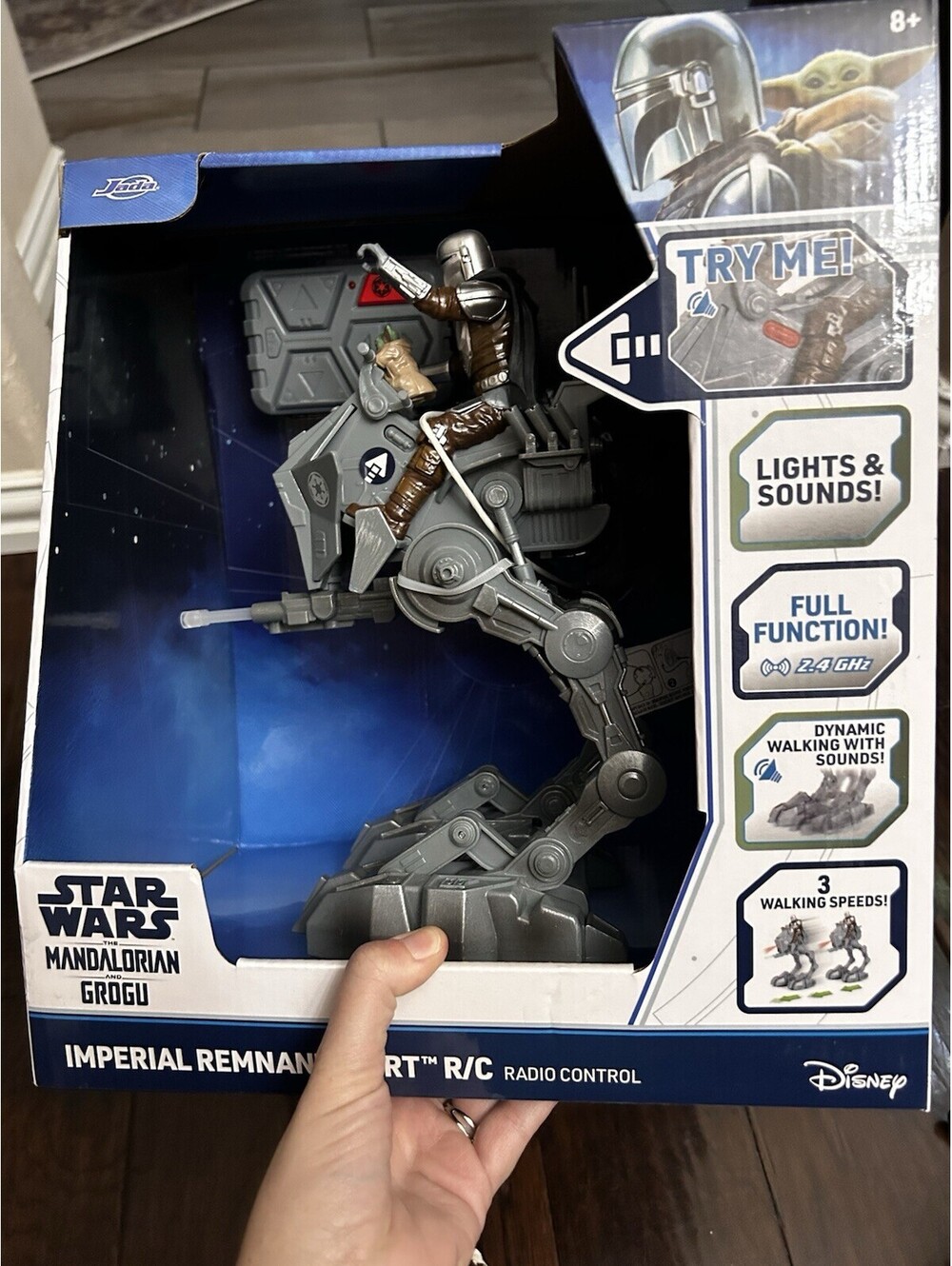 NEW JADA STAR WARS THE MANDALORIAN & GROGU IMPERIAL REMNANT AT-RT RC